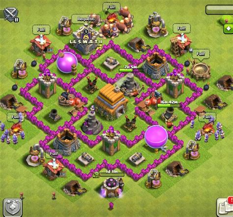 Clash Of Clans Town Hall Level Defense Base Layout