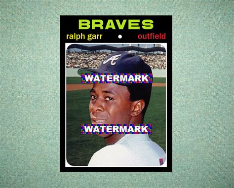 Ralph Garr Atlanta Braves Custom Baseball Card 1971 Style Etsy