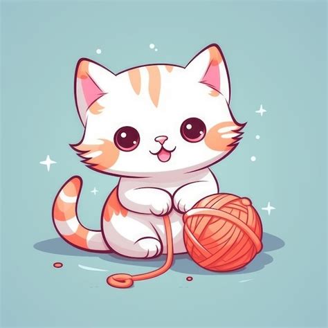 Premium Photo | Cute cat sticker HD 8K Vector illustration wallpaper