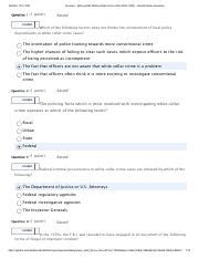 Quiz 6 Spring 2022 White Collar Crime CRJ 3335 1GW Central State