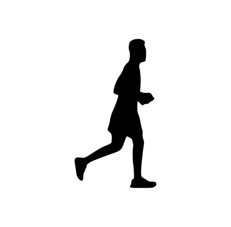 silhouette of running people 7925009 Vector Art at Vecteezy