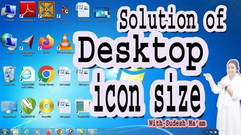 How To Set Desktop Icon Size How To Change Icon Size On Window 7