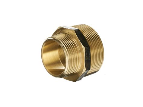 Brass Hex Nipple Reducing 50mm X 40mm From Reece