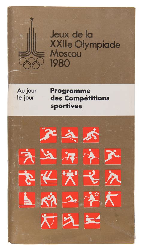 Moscow Summer Olympics Set Of Event Programs Rr Auction