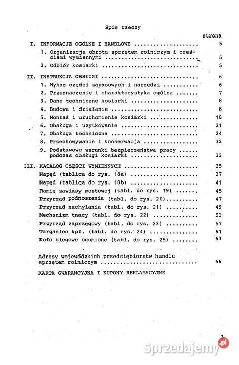 Kosiarka Konna K Instrukcja I Katalog Czesci Stalowa Wola