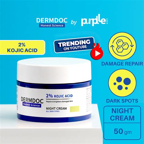 Dermdoc 2 Kojic Acid Glow Fusion Formula Night Cream 50 Gm