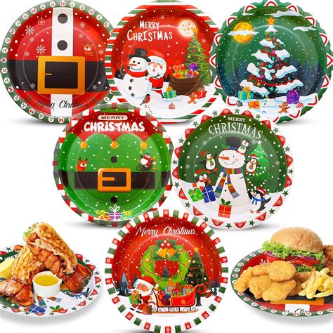 Amazon Sliner 120 Pcs Christmas Paper Plates 9 Inch Christmas