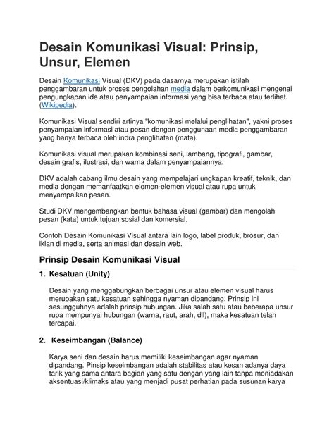 Desain Komunikasi Visual Wikipedia Komunikasi Visual Sendiri