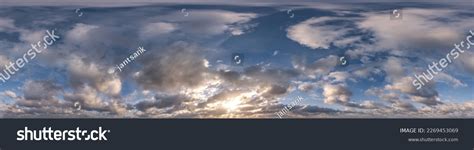 Sunset Sky Evening Clouds Seamless Hdri Stock Photo 2269453069 ...