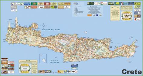 Crete Tourist Map With Regard To Printable Map Of Crete - Printable Maps