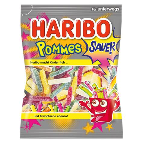 Haribo Saure Pommes 30 Beutel à 100 gramm Fruchtgummi Suessigkeiten