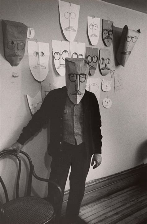 Saul Steinberg Posing with Masks, Manhattan | RISD Museum