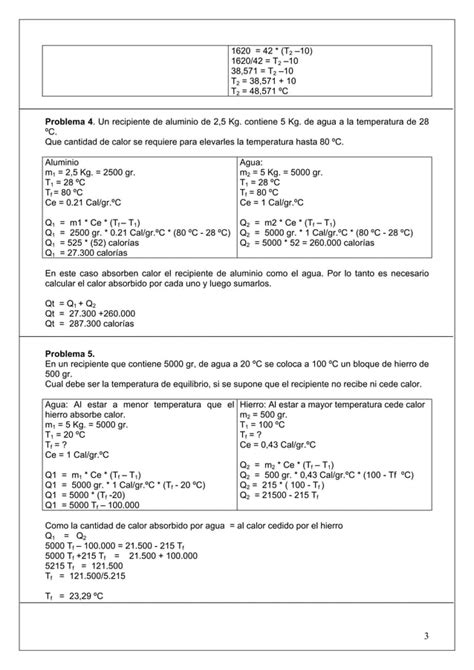 Problemas Resueltos Equilibrio Termico Pdf