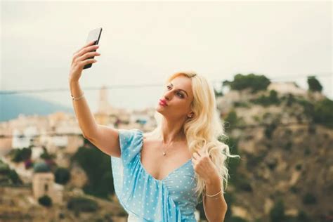 Beautiful Blonde Selfie Stock Photos Royalty Free Beautiful Blonde Selfie Images Depositphotos