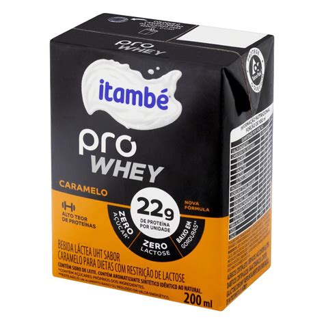 Bebida L Ctea Uht Caramelo Zero Lactose Itamb Pro Whey Caixa Ml