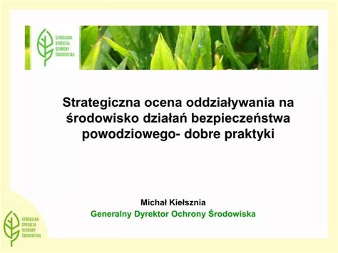 Ppt Strategiczna Ocena Oddzia Ywania Na Rodowisko Dzia A