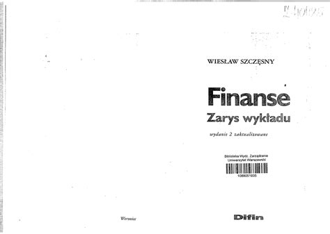 Szcz Äsny W Finanse Zarys wyk Åadu wyd 2 копія Finanse i prawo