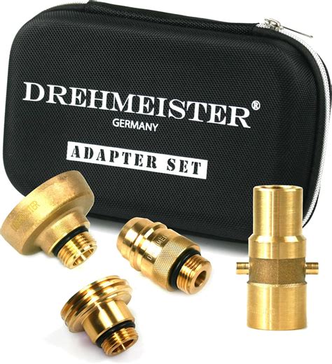 Drehmeister LPG Adapter Set M16 Extra Lang Tankadapter Mit Etui