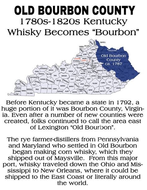 Old Bourbon County, Kentucky. | Kentucky whisky, Bourbon county ...