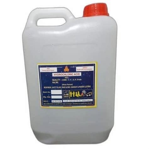 Hydrochloric Acid Chemical For Laboratory 5 Liter At Rs 16 Kg In Mumbai