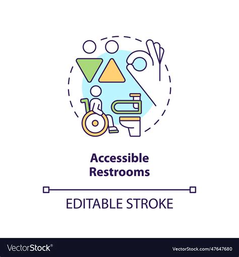 Accessible Restrooms Concept Icon Royalty Free Vector Image