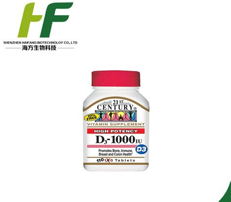 21st Century Vitamin D3 High Potency 1000 Iu 110 Tablets China