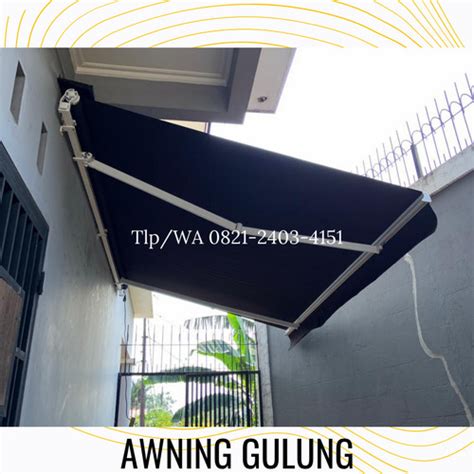 Jual Kanopi Lipat Awning Gulung Remout Manual Cokelat Jakarta