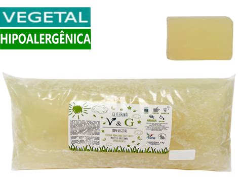 Base Glicerina Vegetal Transparente 1Kg V G Casa Do Sabonete