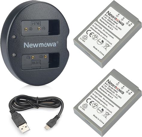 Amazon BLS 5 Newmowa Replacement Battery 2 Pack And Dual Charger