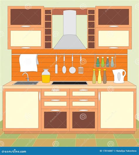 Muebles De La Cocina Ilustraci N Del Vector Ilustraci N De Armarios