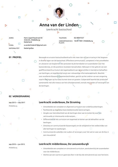 Leerkracht Cv Voorbeeld Schrijftips 2025 Gratis Gids CVster Nl