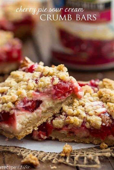 Cherry Pie Sour Cream Crumb Bars Artofit