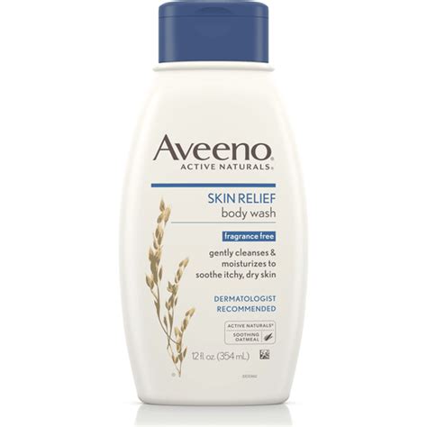 Aveeno Skin Relief Body Wash For Itchy Dry Skin 12 Oz Bar Soap