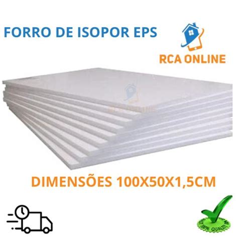 Forro Isopor Liso para Teto Parede 12 Placas Isolante Térmico e