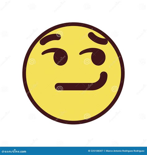 Isolated Smirk Emoji Face Icon Stock Vector - Illustration of emoji ...