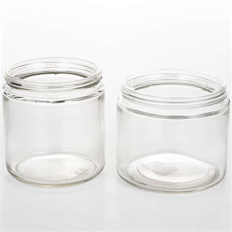 Oem 10oz 12oz Wide Mouth Glass Balm Jar With White Metal Lid Factory