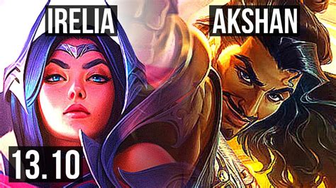 Irelia Vs Akshan Mid Quadra 6 Solo Kills 900 Games Kr Master