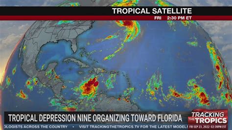 Tracking The Tropics Tropical Depression Nine Organizing As It Heads