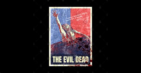 The Evil Dead Vintage Style Poster The Evil Dead Sticker Teepublic