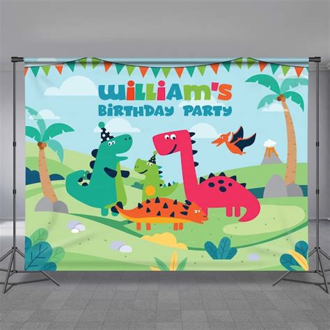 Pink Jurassic Park Banner Etsy