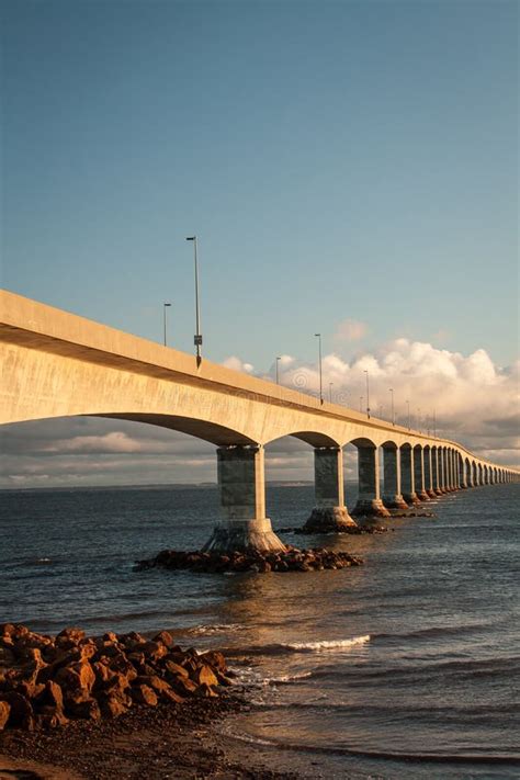 Confederation Bridge In Winter Stock Photo - Image of play, prince ...