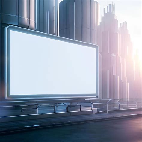 Premium Ai Image Futuristic City Billboard Mockup