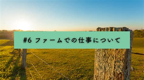 6 ファームでの仕事について｜ニュースブログ｜オーストラリアでお得に安心の長期カーレンタル「カブスク」