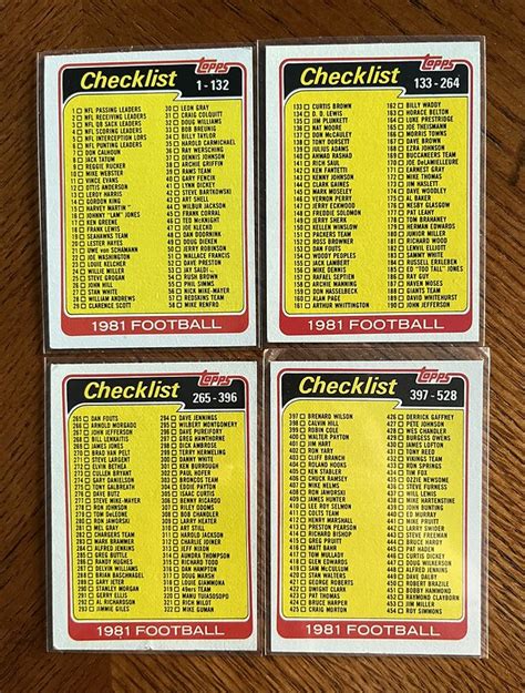 X Card Vintage Fb Team Checklists S And S Blowout Cards