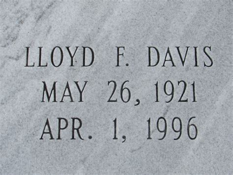 Lloyd Franklin Davis Sr 1921 1996 Find A Grave Memorial