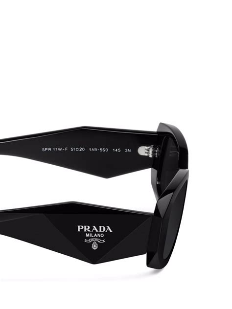 Prada Eyewear Symbole Oversized Geometric Arm Sunglasses Farfetch