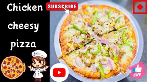 Chicken Cheesy Pizza How To Make Pizza With Pizza Base Instant Pizza Recipe At Home Chicken