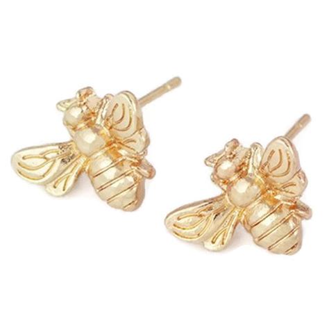 Tiny Honey Bee Studs Dainty Bee Earrings Bumble Bee Studs Tiny