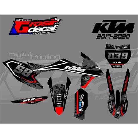 Jual Decal Sticker KTM 250 2017 2022 Dekal Stiker KTM 250 Fullbody