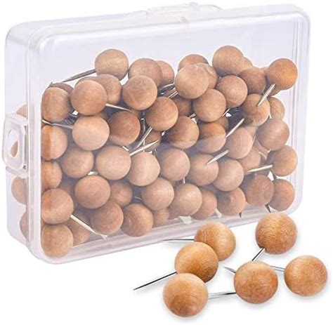 Amazon U Brands Wood Push Pins Walnut Count U